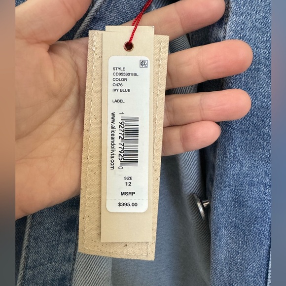 Alice + Olivia Kendall Denim Halter Minidress - Picture 6 of 8